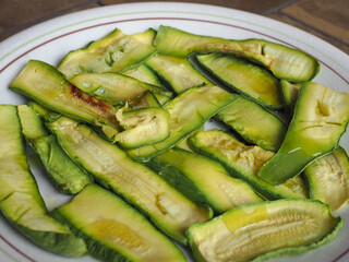 zucchini aka courgettes vegetables food background
