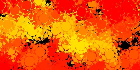 Fototapeta premium Dark Orange vector pattern with polygonal shapes.