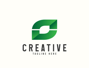 Abstract leaf logo design