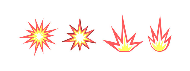 Fototapeta na wymiar Explosion icon set design template vector illustration