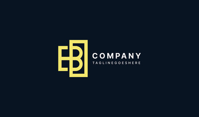 Geometric Letter EB Logo. Usable for Business and Branding Company Logos. Flat Vector Logo Design Template Element.