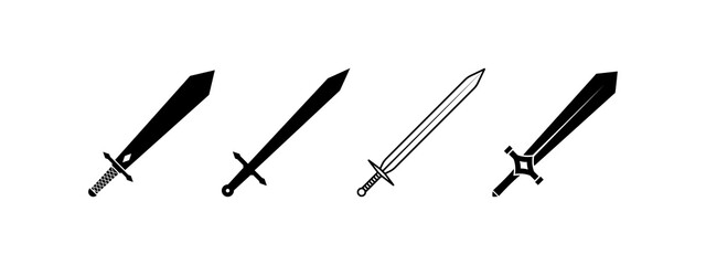 Sword icon set design template vector illustration