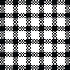 abstract fabric pattern Tribal stripes, squares, gingham and black and gray plaids