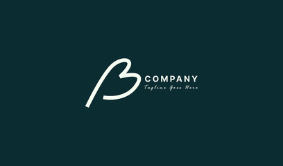Initial Letter B Logo. Usable for Business and Branding Company Logos. Flat Vector Logo Design Template Element.