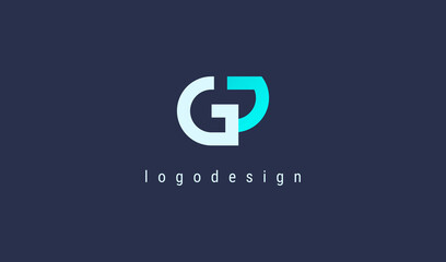 Geometric Letter GP GD Logo. Usable for Business and Branding Company Logos. Flat Vector Logo Design Template Element.