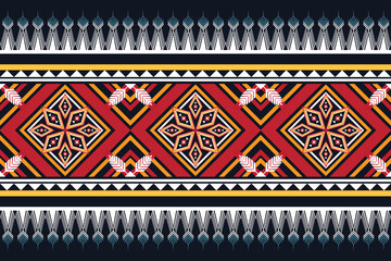 Geometric ethnic flower pattern for background,fabric,wrapping,clothing,wallpaper,Batik,carpet,embroidery style.