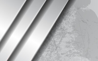 Abstract overlap layer silver background