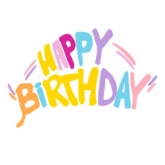 Naklejka premium happy birthday text