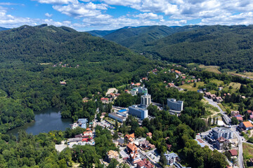 Aerial landscape of Sovata resort - Romania