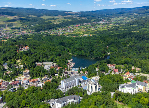 Sovata resort - Romania seen from above 