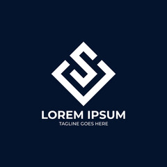 Obraz premium S V monogram logo