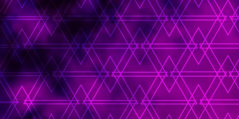 Light Pink vector background with triangles.