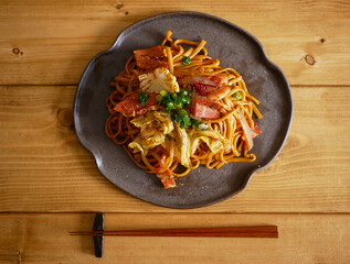 ソース焼きそば　俯瞰