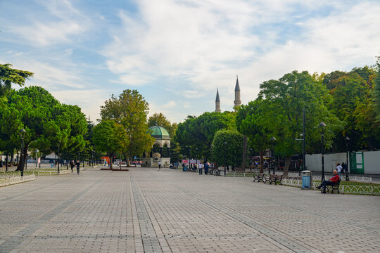 Scenic view of Sultanahmet Square in Istanbul, Turkey