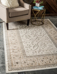 Obraz na płótnie Canvas Modern gray rug carpet