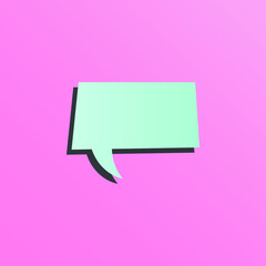 Fototapeta na wymiar Bubble speech text pink background vector