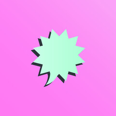 Bubble speech text pink background vector
