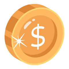 A dollar editable flat icon download