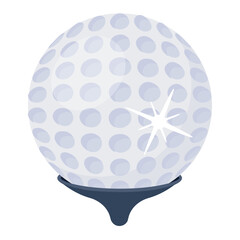 Flat editable icon of a golf ball