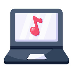 An online music flat icon download