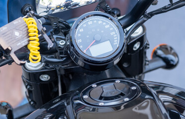 Undefined vintage motorbike dashboard