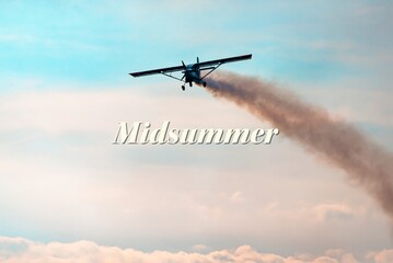 Midsummer - text, world holiday and International (copy space).