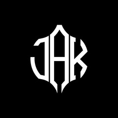 JAK letter logo. JAK best black background vector image. JAK Monogram logo design for entrepreneur and business.  © image