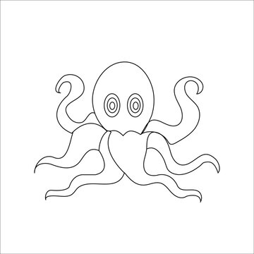 octopus coloring page for kids