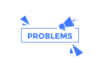 problem button. problem speech bubble. label sign template
