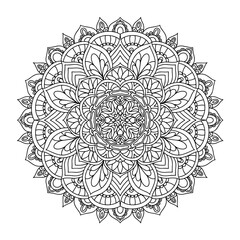 Mandala art therapy. Coloring books. Decorative round ornaments. Anti-stress therapy. Interlacing design elements. Yoga logos, backgrounds for meditation poster. The unusual shape of the flower. Easte