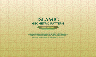 light brown Islamic geometric pattern background with Arabic style for Muslim holidays celebration design