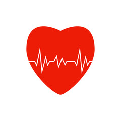 Pulse line ilustration vector template