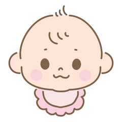 赤ちゃん　新生児のベクターイラスト　単品