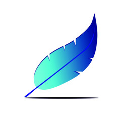 vector illustration of feather pen