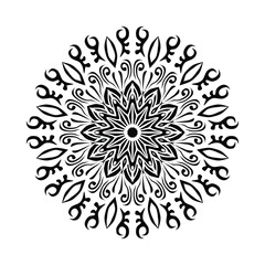 Mandala Pattern Stencil doodles sketch.Ornamental luxury mandala pattern.Circular pattern in the form of a mandala. Henna mandala.