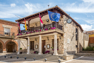 Fototapeta na wymiar View at the Town hall of Torija in Castile La Mancha province, Spain
