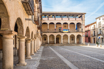 Fototapeta na wymiar View at the Place with Town hall building of Siguenza - Spain