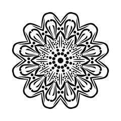 Mandala Pattern Stencil doodles sketch.Ornamental luxury mandala pattern.Circular pattern in the form of a mandala. Henna mandala.