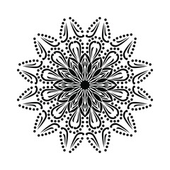 Mandala Pattern Stencil doodles sketch.Ornamental luxury mandala pattern.Circular pattern in the form of a mandala. Henna mandala.