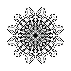 Mandala Pattern Stencil doodles sketch.Ornamental luxury mandala pattern.Circular pattern in the form of a mandala. Henna mandala.