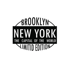 Fototapeta premium brooklyn new york sticker design