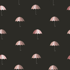 Fototapeta na wymiar seamless pattern with cute pastel umbrella background