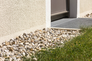Drainage System Floor around  Perimeter of House with Gravel floor, Stainless Drain Grate, Drain...