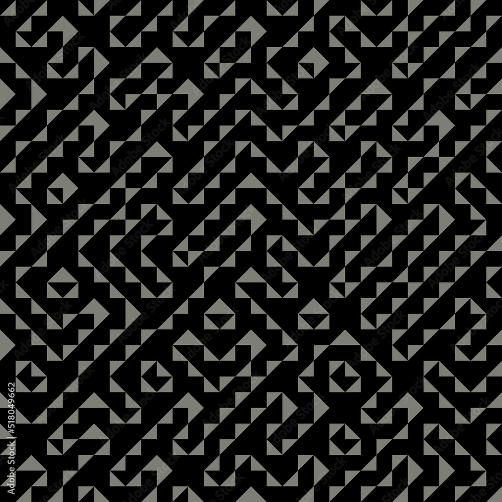 Poster monochrome color abstract vector pattern design made with random geometric shapes