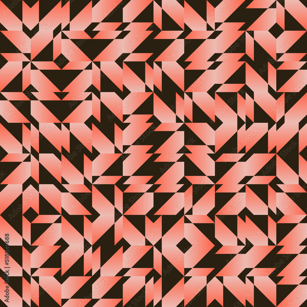 Poster lively trendy abstract seamless pattern graphic with art nouveau motif design elements