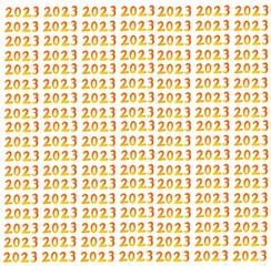 digits 2023 pattern on a beige background illustration 