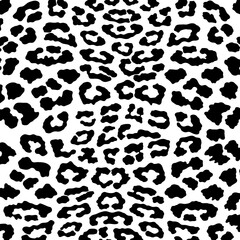 Vector black leopard, cheetah and jaguar print seamless pattern. Animal skin print seamless pattern design.
