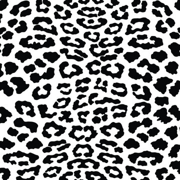 Vector black leopard, cheetah and jaguar print seamless pattern. Animal skin print seamless pattern design.