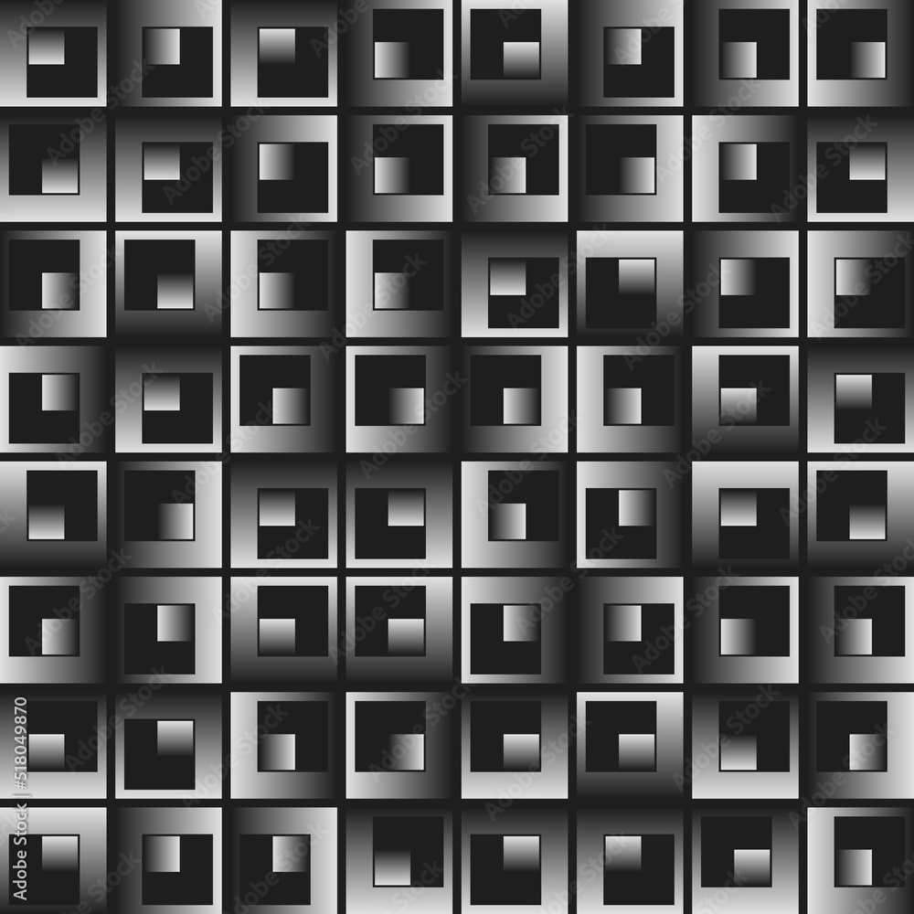 Poster brutalist art inspired vector pattern graphics made with bold abstract geometric shapes
