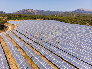 parque de energía solar fotovoltaica, ses Barraques, Calviá, Mallorca, Balearic Islands, Spain